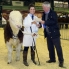 Hannah collecting the rosette for the Male Championship